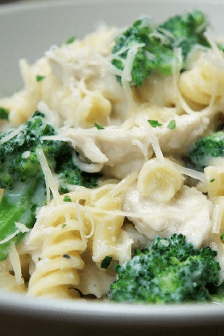 Creamy Garlic Chicken & Broccoli Pasta - Cook2eatwell