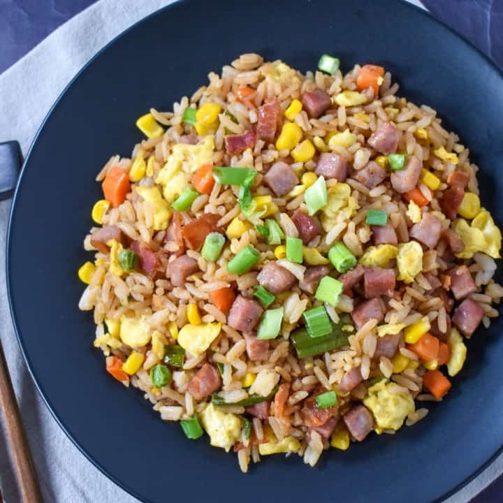 Ham Fried Rice - Cook2eatwell