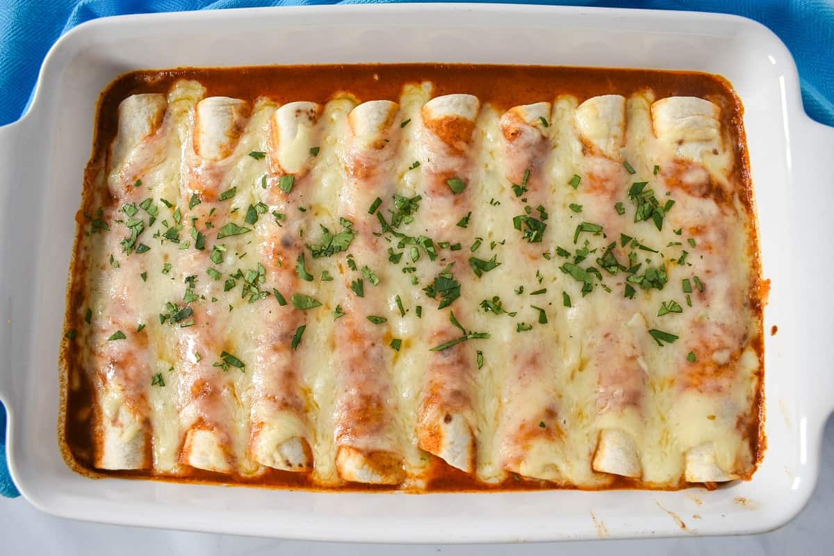 Shredded Chicken Enchiladas - Cook2eatwell