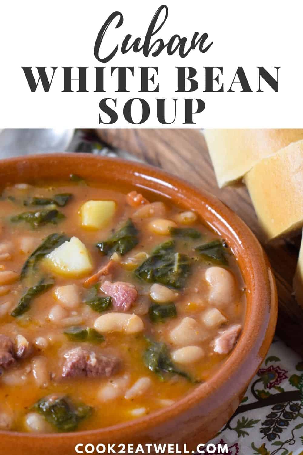 Cuban White Bean Soup (Caldo Gallego) - Cook2eatwell