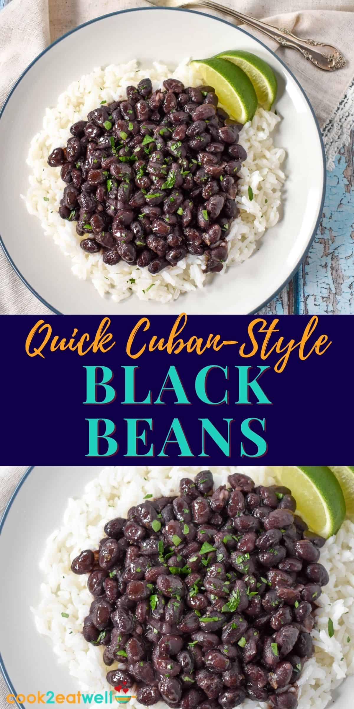 Quick Cuban Style Black Beans - Cook2eatwell