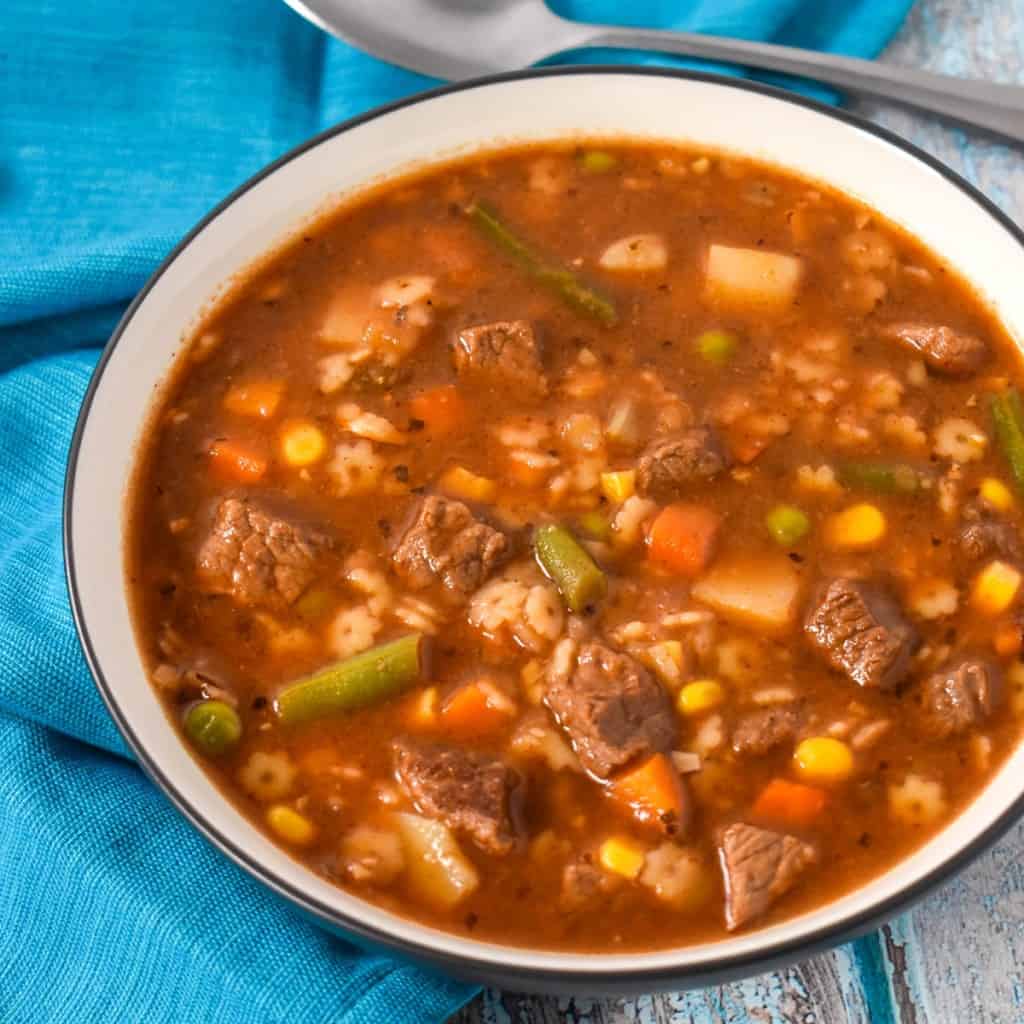 Vegetable Beef Soup - Cook2eatwell