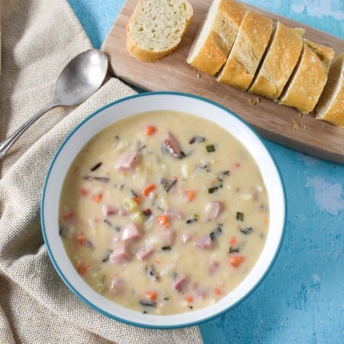 Chicken Wild Rice Soup with Ham