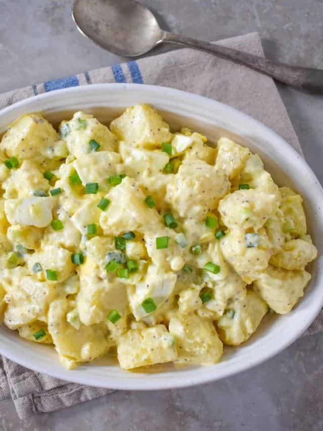 Creamy Potato Egg Salad Recipe - Cook2eatwell