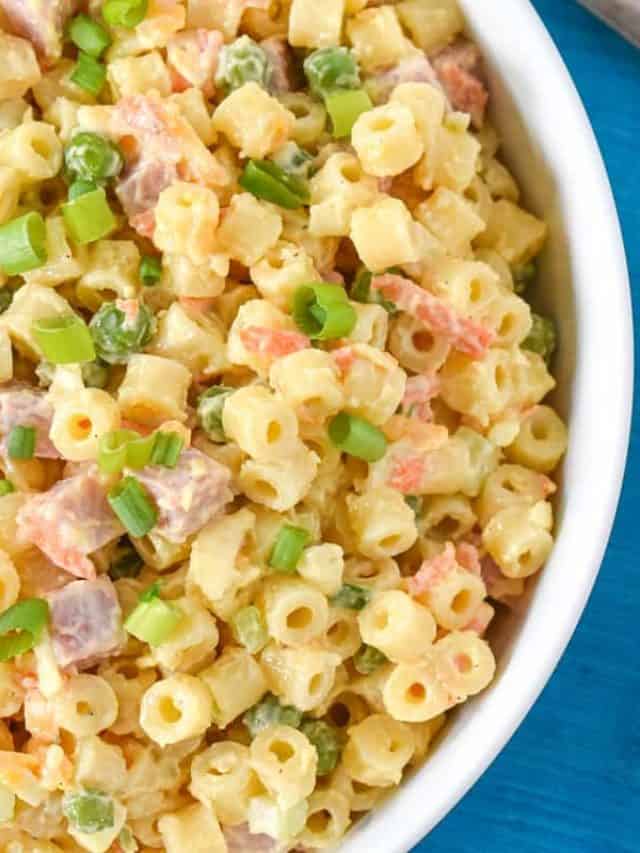 Ham Macaroni Salad - Cook2eatwell