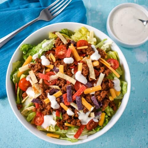 Ground Beef Taco Salad - Cook2eatwell