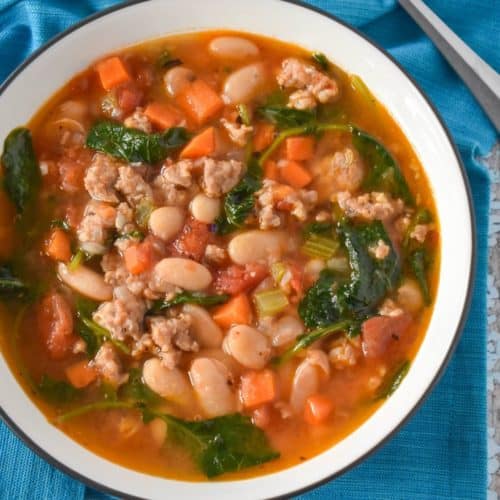 Kale and White Bean Sausage Soup - Cook2eatwell