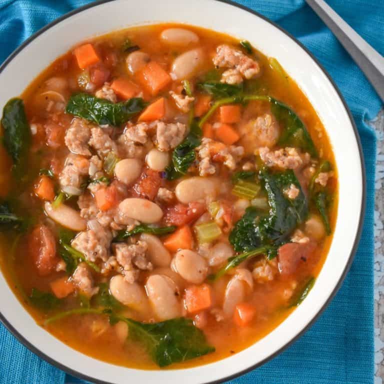 Italian Sausage White Bean and Kale Soup Recipe - Cook2eatwell