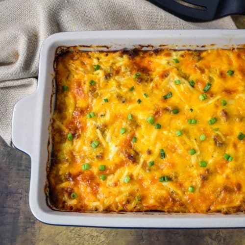 Sausage Hash Brown Casserole - Cook2eatwell