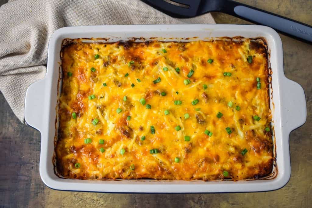 Sausage Hash Brown Casserole - Cook2eatwell